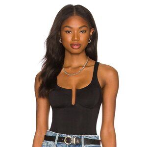 NWT Good American Scuba U Corset Bodysuit Black - Size 1 (Small)